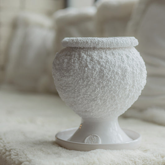 SALSAMED Salzkelch – Farbe Weiß (glasiert), Größe "M"