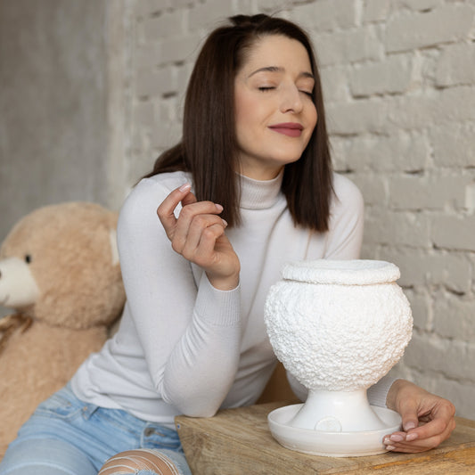 SALSAMED Salzkelch – Farbe Weiß (glasiert), Größe "L"