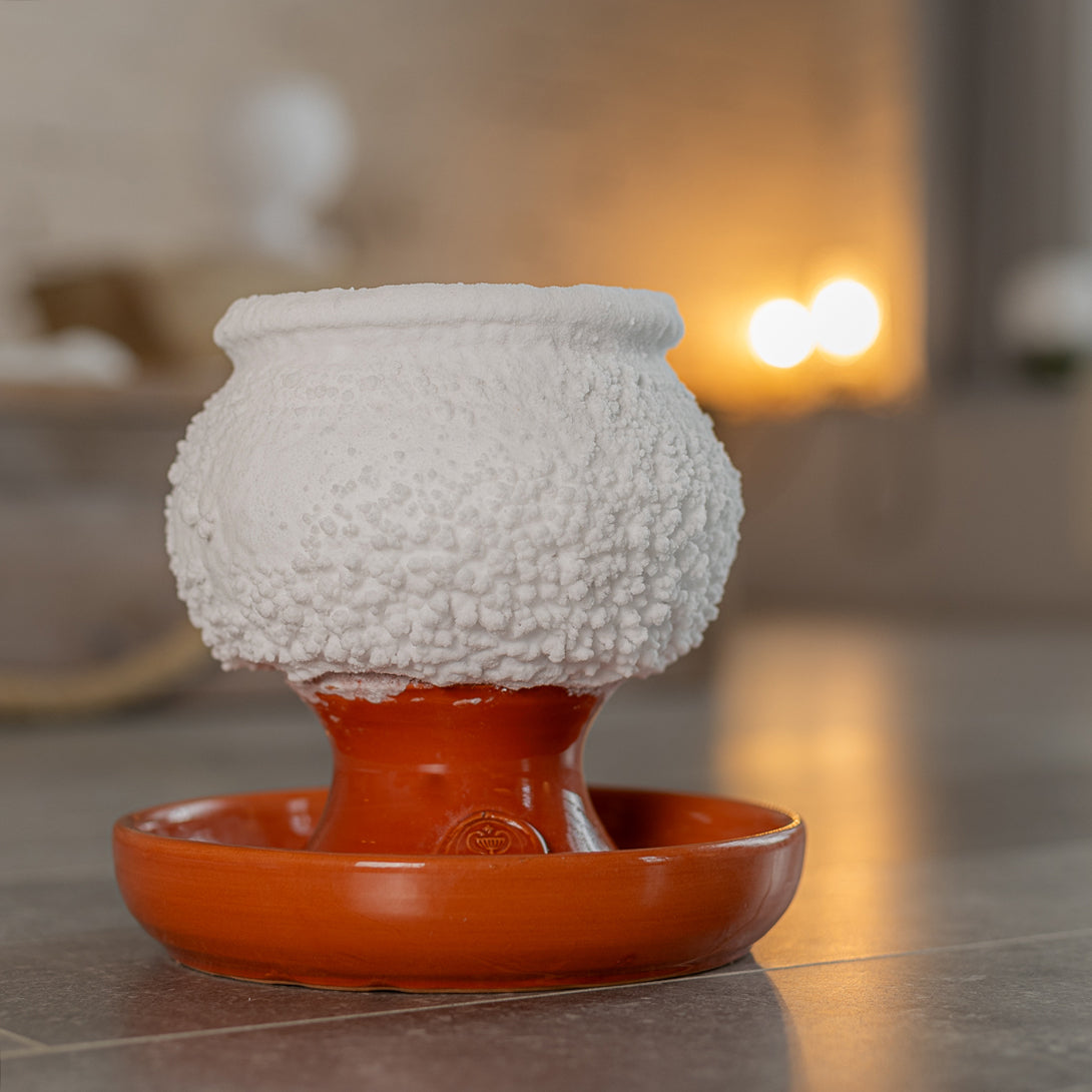 Tasse à sel SALSAMED – couleur terre cuite (émaillée), taille « M »