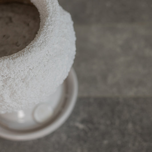 SALSAMED Salzkelch – Farbe Weiß (glasiert), Größe "S"