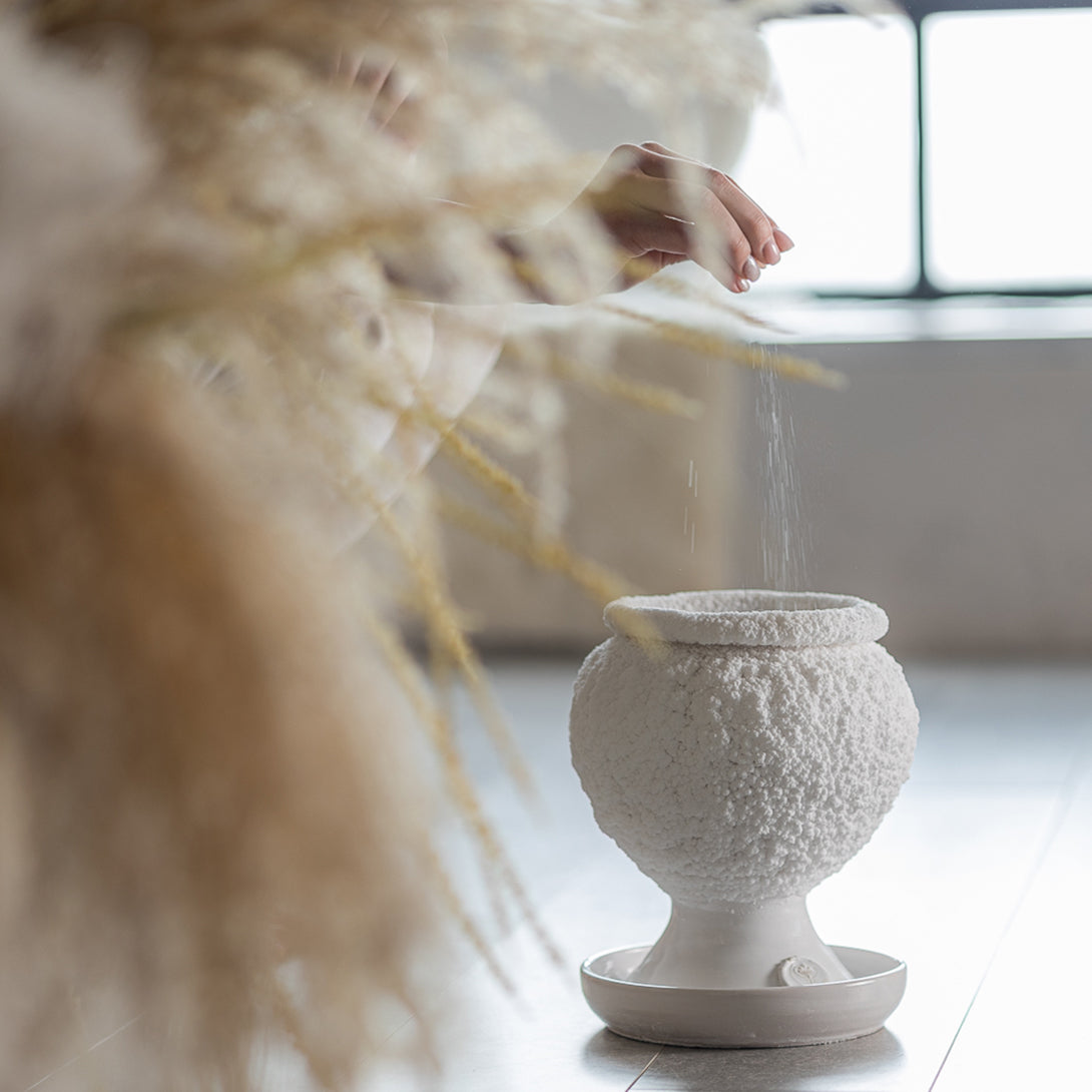 Tasse à sel SALSAMED – couleur blanche (émaillée), taille « S »