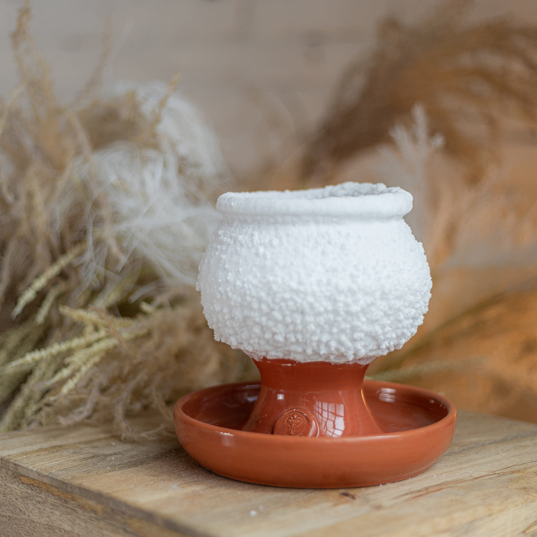 SALSAMED Salzkelch – Farbe Terrakotta (glasiert), Größe "S"