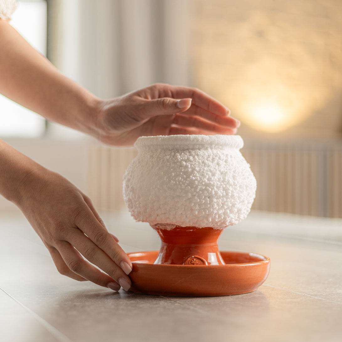 Tasse à sel SALSAMED – couleur terre cuite (émaillée), taille « M »