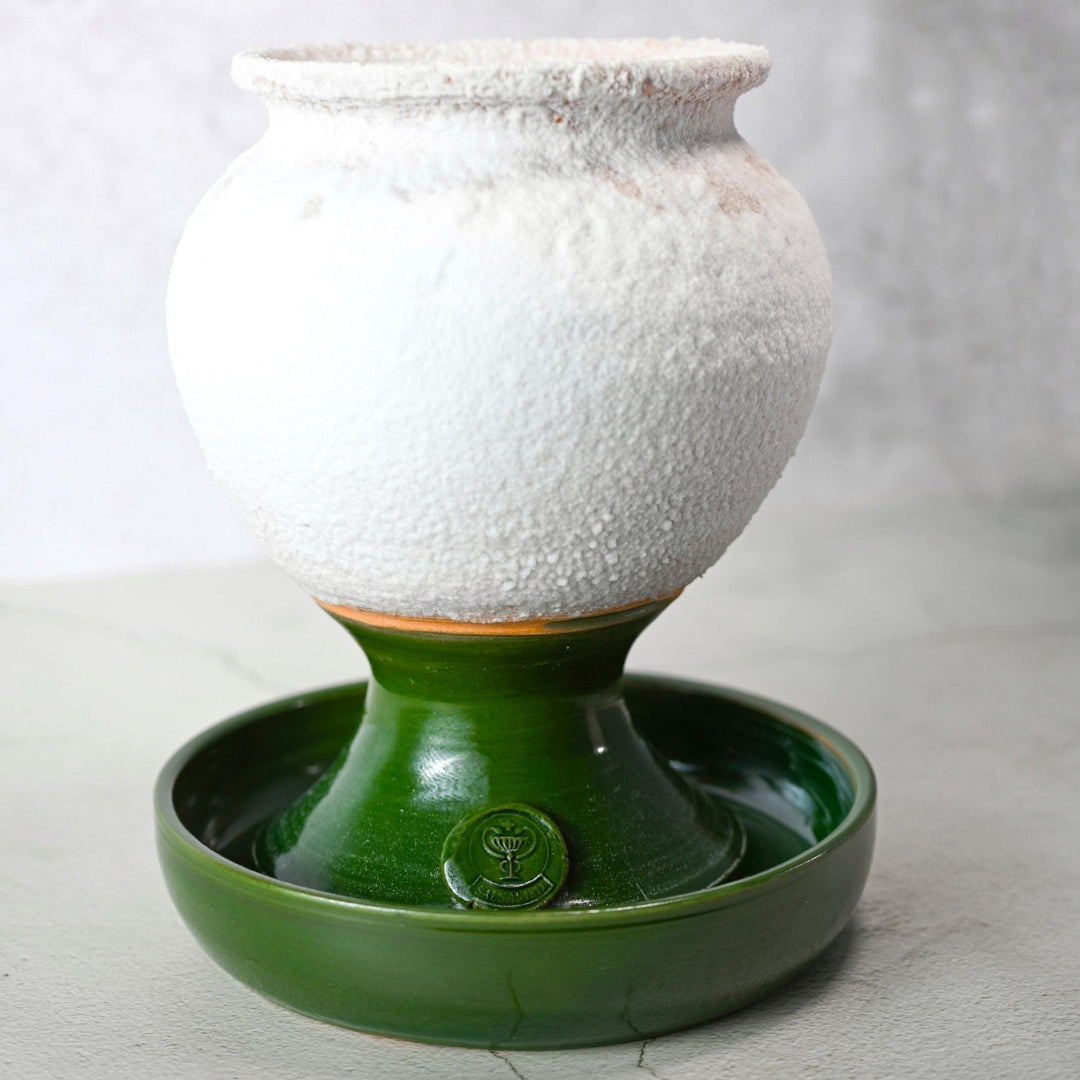 SALSAMED Salzkelch – Farbe Grün (glasiert), Größe "L"