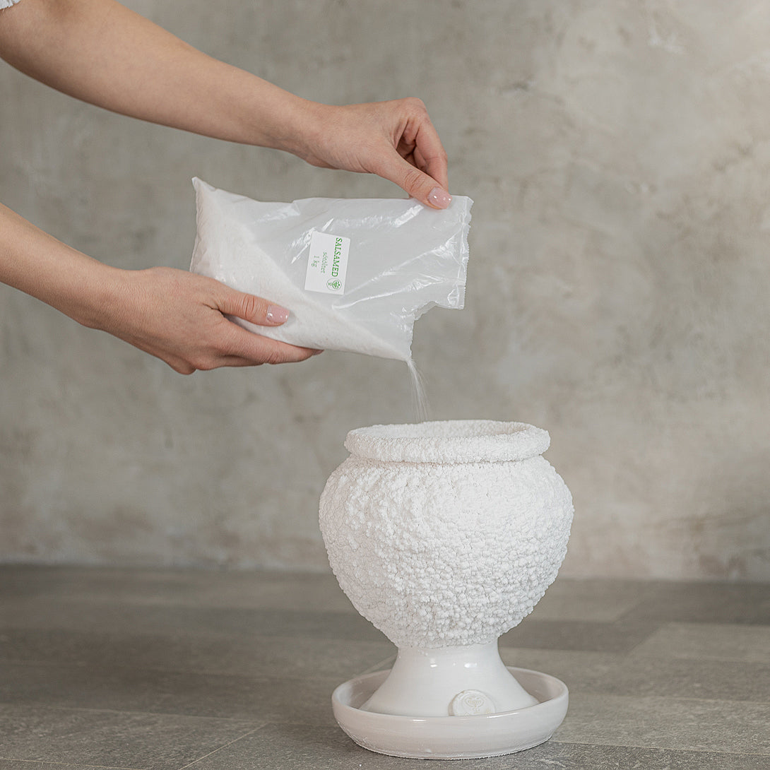 Tasse à sel SALSAMED – couleur blanche (émaillée), taille « M »