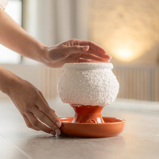Tasse à sel SALSAMED – couleur terre cuite (émaillée), taille « S »