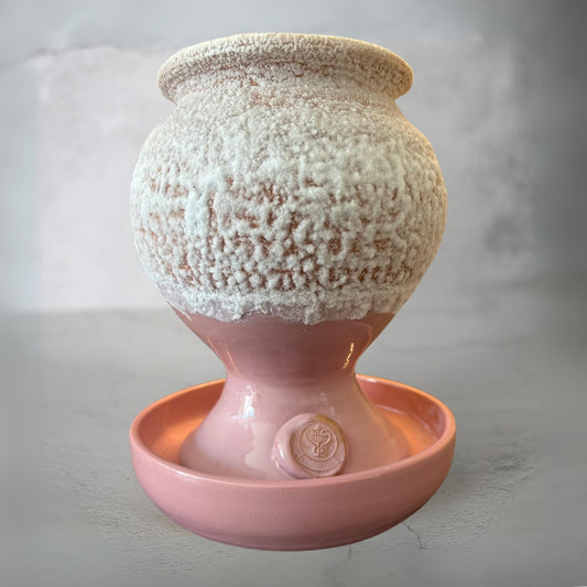 SALSAMED Salzkelch – Farbe Rosa (glasiert), Größe "L"