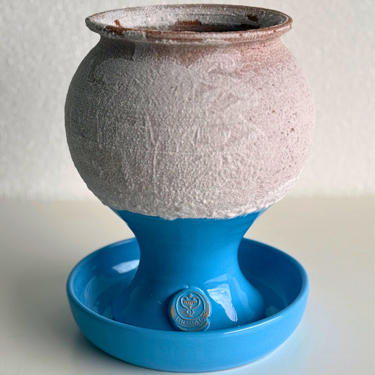 SALSAMED Salzkelch – Farbe Blau (glasiert), Größe "L"