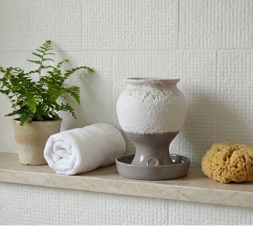 Gobelet à sel SALSAMED – Taupe (émaillé)