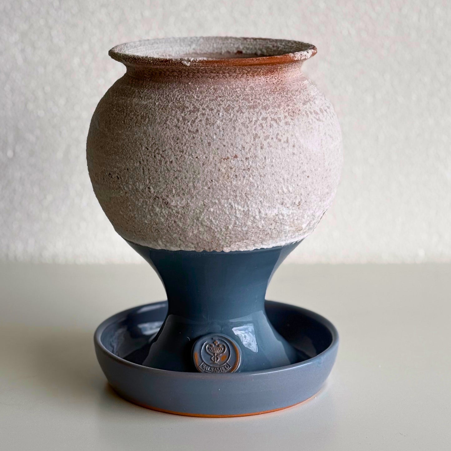 SALSAMED Salzkelch – Farbe Mondsteingrau (glasiert), Größe "M"